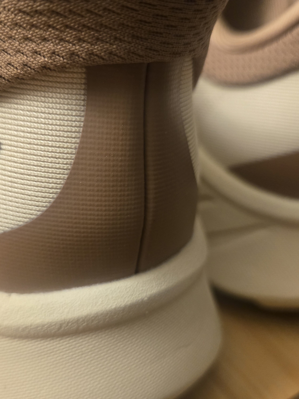 Everyday Knit Slip-On Sneakers in Tan and Cream